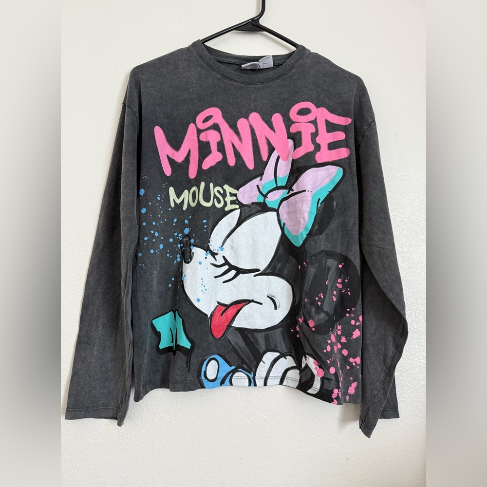 Zara Minnie Mouse Long Sleeve Shirt Size 11-12